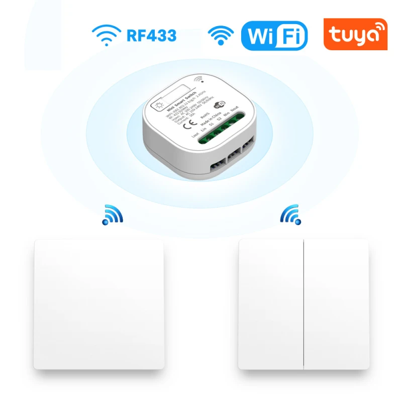 Умный переключатель Tuya Smart RF 433 беспроводной Wi-Fi дистанционное управление через