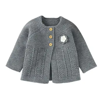

Baby Girl Sweater Child Autumn Winter Flower Design Sweater Cardigan Jacket Outwear Girls Cardigan