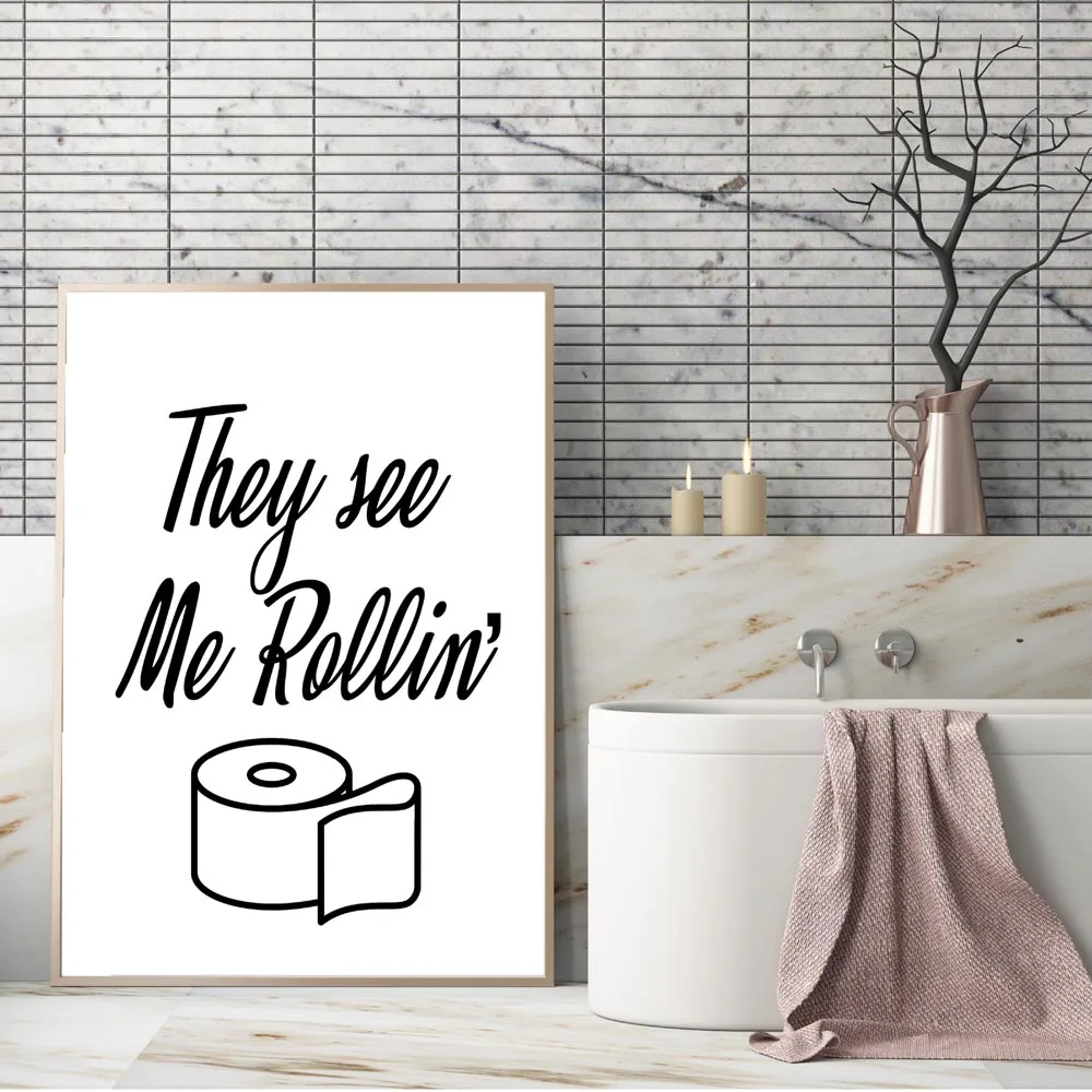 Wall-Art-Canvas-Painting-Funny-Bathroom-Rules-Sign-Nordic-Black-White-Poster-Prints-Toilet-Humour-Pictures (2)