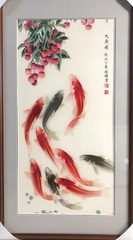 

Handmade 100% Mulberry Silk Thread Finished Suzhou Embroidery not include frame ,surplus year after year 50*100cm