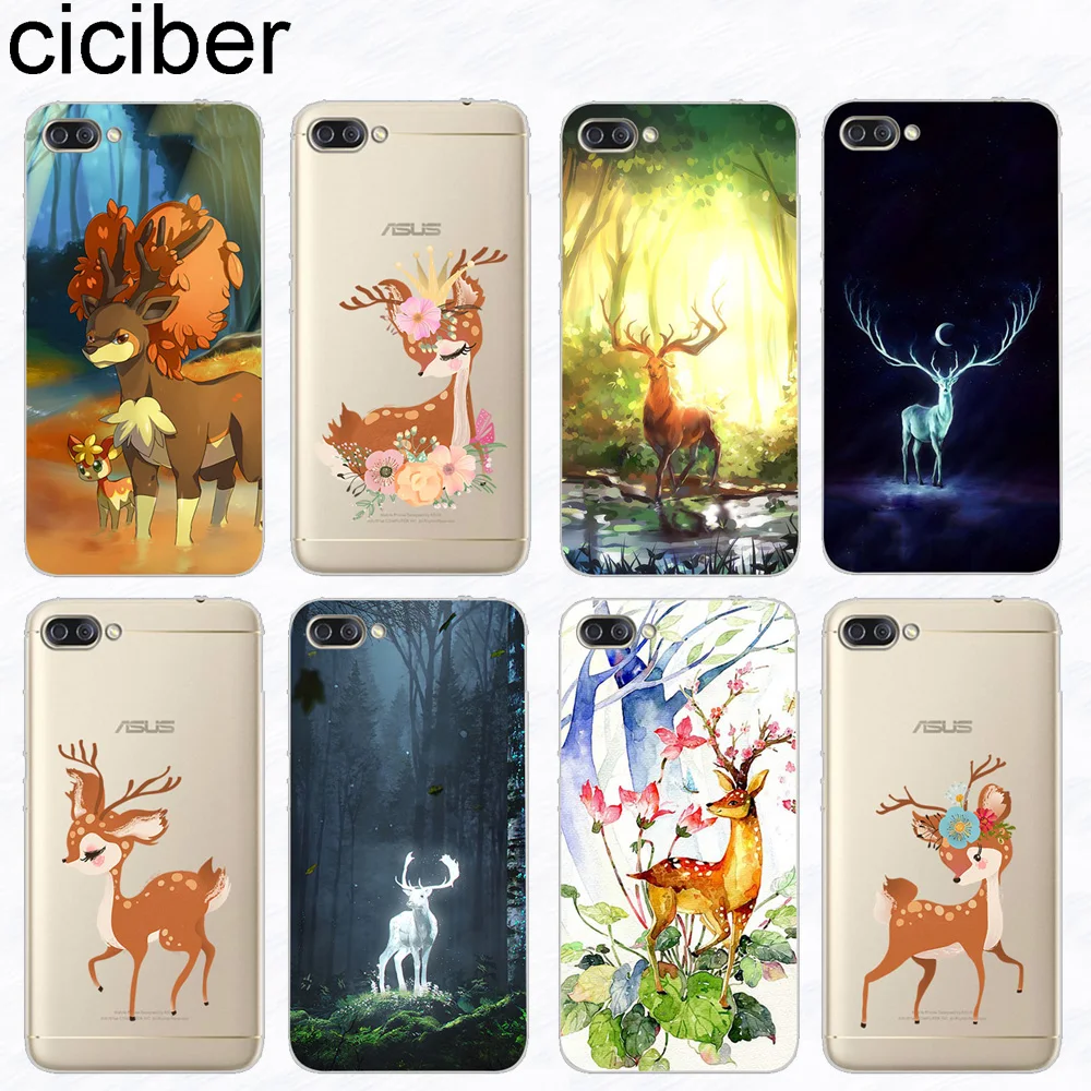 

ciciber Phone Case for ASUS Zenfone 4 Max Plus Pro ZC554KL ZC520KL Soft Silicone Cover for ZenFone Go ZB500KL Sika Deer Fundas