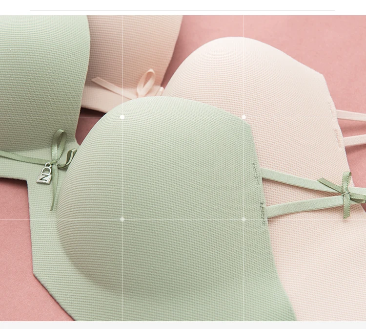 Roseheart новые женские модные однотонные зеленые фиолетовые сексуальные нижнее белье ремни с бантом хлопковые трусики беспроводные комплекты бюстгальтеров цельные бюстгальтеры