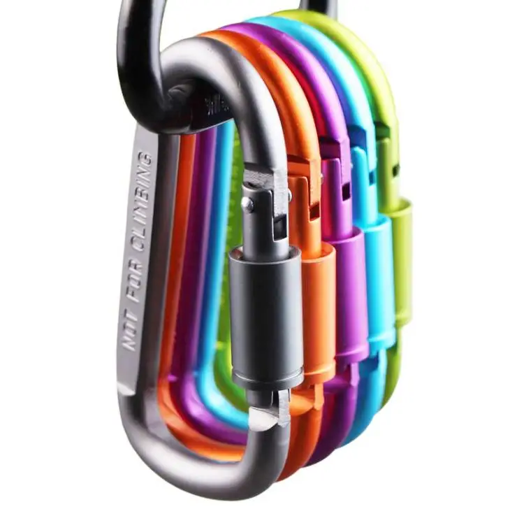 

Алюминиевый карабин 8 см, 500 шт., карабин для альпинизма и альпинизма, карабин типа D, карабин для отдыха на открытом воздухе, вечерние жка для рюкзака, праздничные подарки SN516