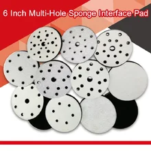 Tampon d'amortissement d'interface en éponge, 6 pouces, 150mm, pour support de ponceuse, outils abrasifs, accessoires, crochet et boucle