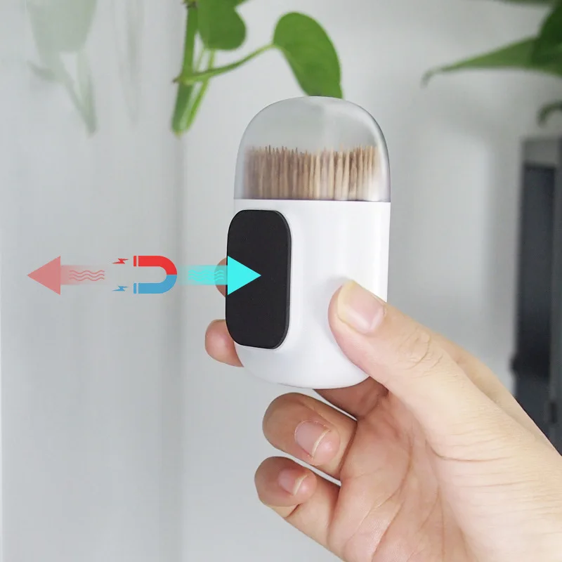

Magnetic Toothpick Holder Container Portable Toothpick Box Refrigerator Microwave Oven Household Toothpick Dispenser