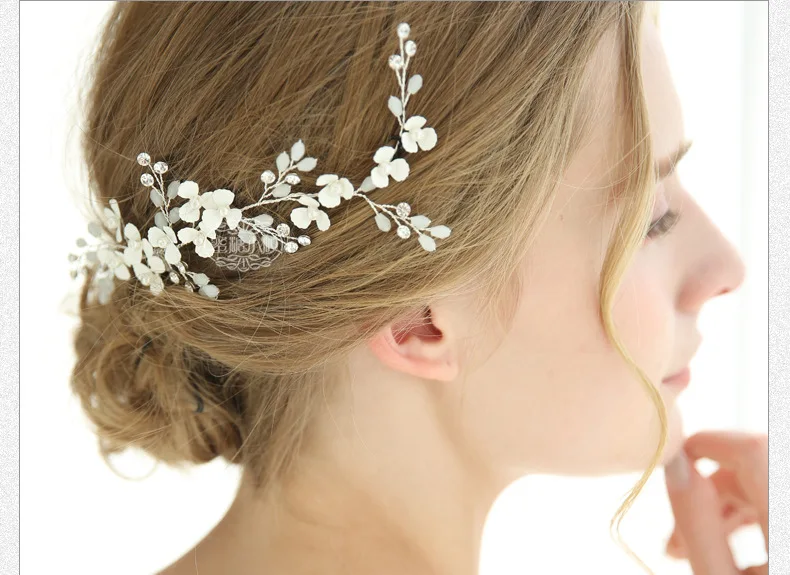 Новые Свадебные украшения ручной работы аксессуары для волос, вставленные в лес цветок Шпилька Свадебные украшения для головы