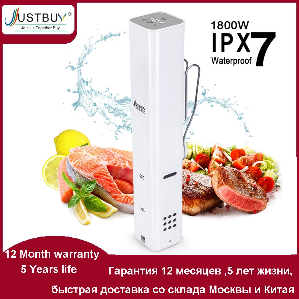 1800W 2nd Generation IPX7 Waterproof Sous Vide Immersion Circulator Vacuum Slow Cooker with LCD Digital Accurate Control