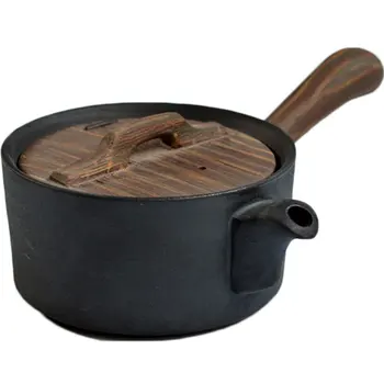 

Rough ceramic Kungfu side single teapot kungfu tea pot set handmade Japanese style antique filter tea ceremony maker teaware