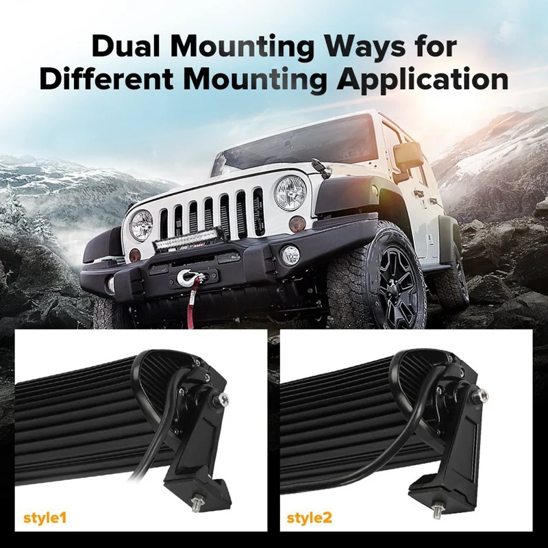 Side Mounting Bracket,Universal Work LED Light Bar Bracket Bar Side Mounting Bracket Rubber Pad Bracket for Jeep Truck