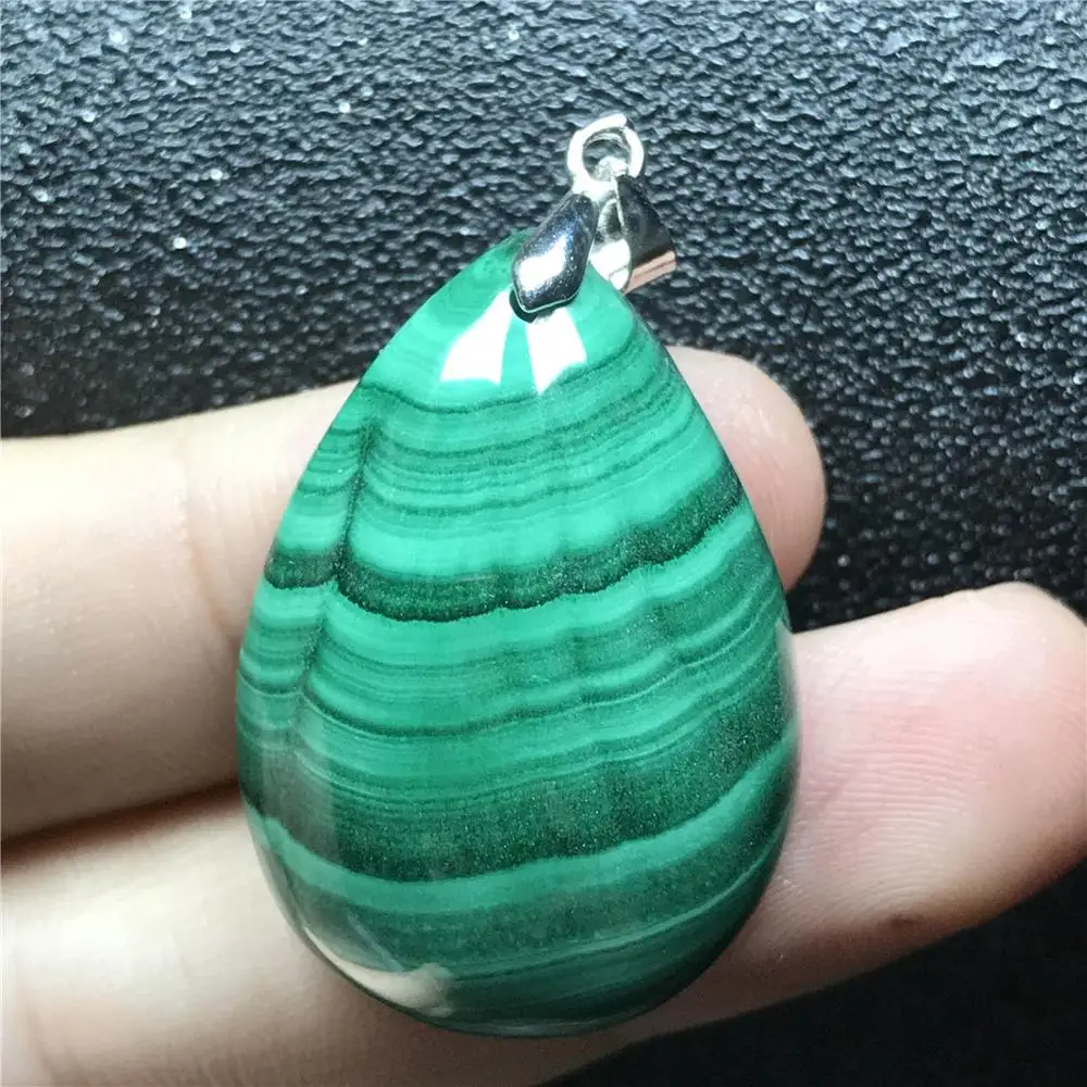 

Top Natural Green Malachite Pendant Jewelry For Women Lady Man Crystal 925 Silver 31x22x10mm Beads Stone Necklace Pendant AAAAA