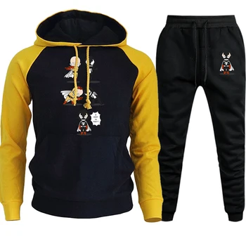 

Strongest Host Ever Autumn Hot Sale Hooded Mens Streetwear Raglan Funny Print Suit Hoodies Fleece Sportswear+Pants 2 Piece Set