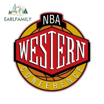 

EARLFAMILY 13cm x 12.6cm Car Stickers for Western Conference Basketball Car Bumper Sticker Decal Waterproof Car Accessories