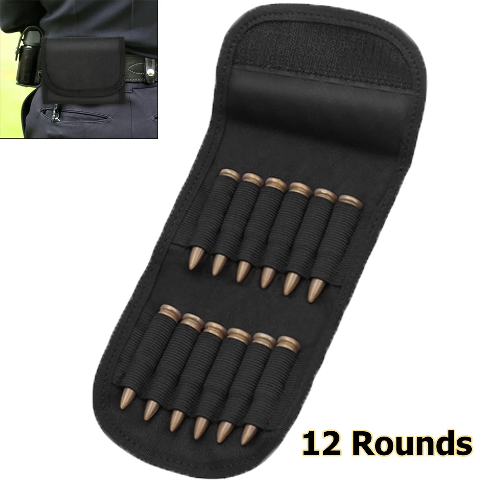 12 Round Cartridge Carrier Shell Rifle Folding Ammo Pouch Bullet Holder .30-06 Shotgun Wallet Black | Спорт и развлечения