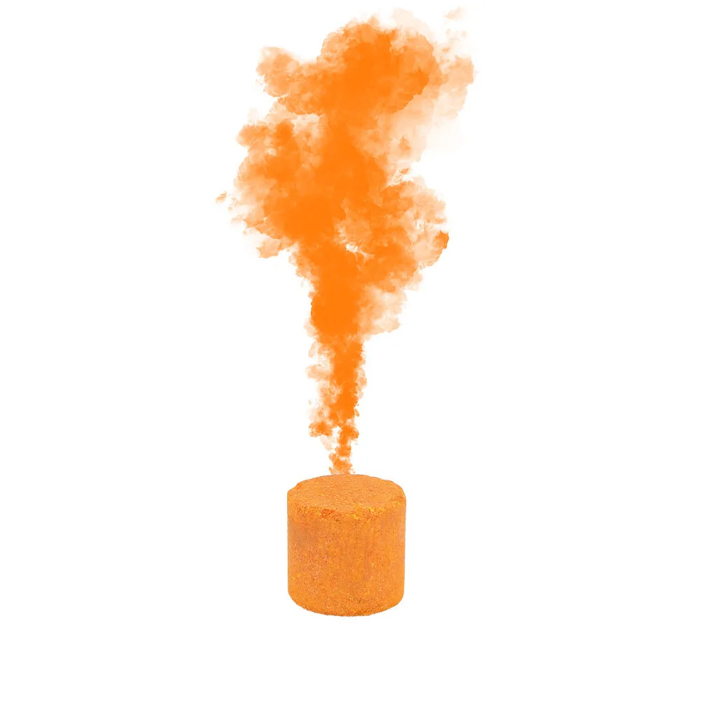Orange 1, 6 штук в партии, Цвет дым таблетки Хэллоуин реквизит сгорания смога торт эффект дыма бомба таблетки Портативный Опора 2,2x2,5 см JL29 - Цвет: Orange