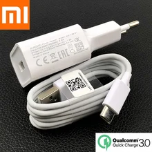 Оригинальное быстрое зарядное устройство Xiao mi QC 3,0 адаптер для быстрой зарядки Usb type C для mi 9 lite SE 9t pro Max 3 A3 redmi 8a redmi note 7 8 pro