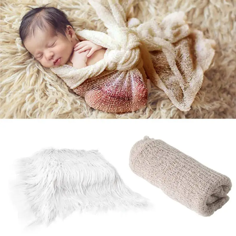 2 шт. ворсистый коврик для фотосъемки новорожденных | Мать и ребенок