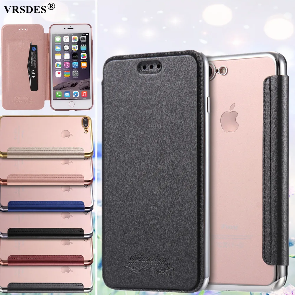 Роскошный кожаный чехол-книжка с бумажником и откидной крышкой для iPhone SE 2 2020 XS XR