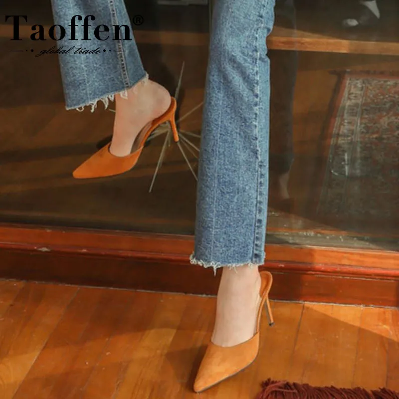 

Taoffen 4 Color New Arrival Women Sandals Wedding Pointed Toe Party Shoes Woman Office Spring Female Footwear Size 34-40