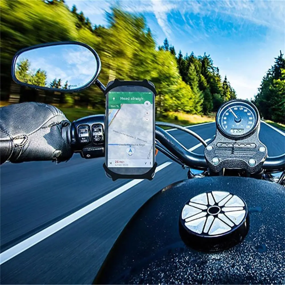 360 градусов вращающийся Мотоцикл Велосипед GPS кронштейн силиконовый магнитный