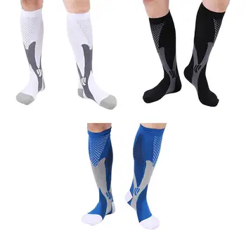 

New Mid Stockings Compression Cycling Football Basketball Men Women Knee High Breathable Wire Mesh Cotton Stocks
