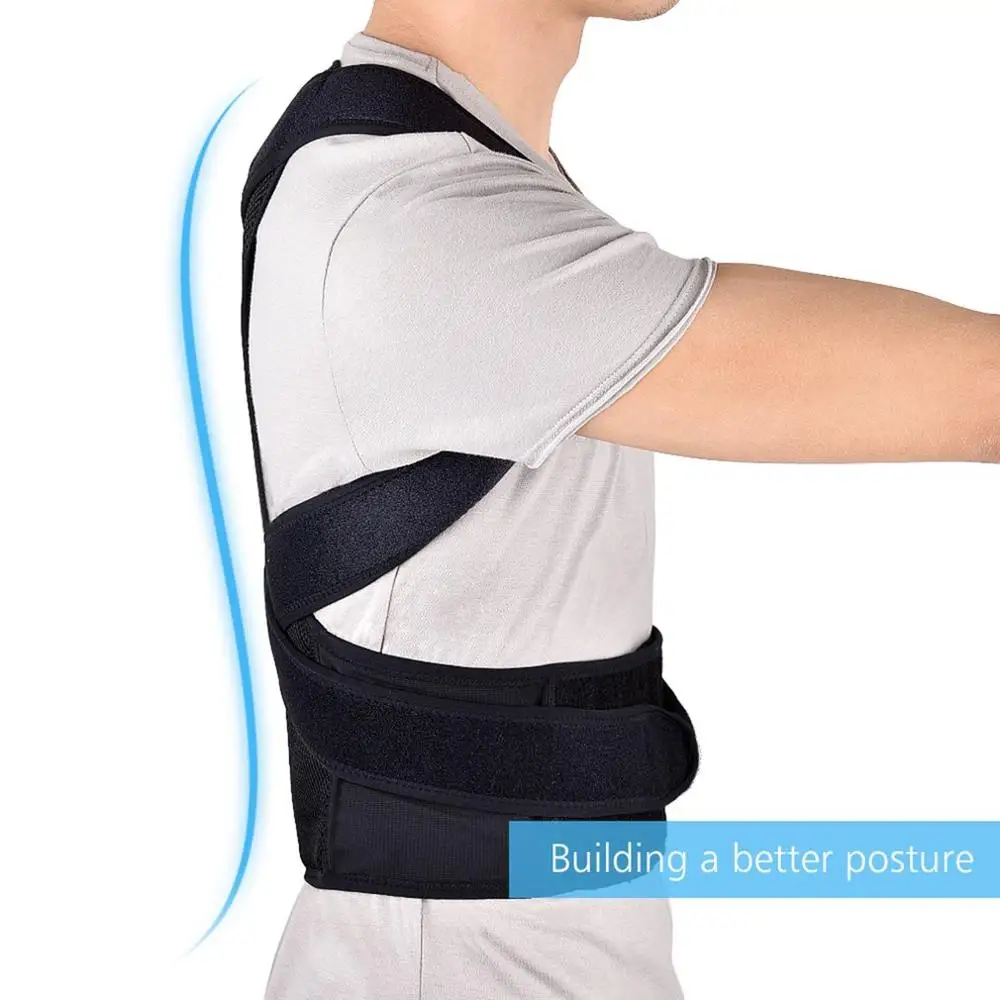 Unisex Posture Corrector Lumbar Lower Back Support Shoulder Brace Pain Relief AU Back Posture Corrector
