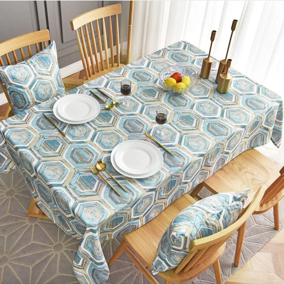 Nordic Style Geometric Patterns Tablecloth Waterproof Cafe Table Cover Rectangle Wedding Decoration | Дом и сад