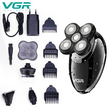 

5 In 1 Electric Shaver Men 3D FIVE Blade Heads Razor Clipper Nose Hair Trimmer Rechargeable Men Ear Trimmer Face Care Shaving