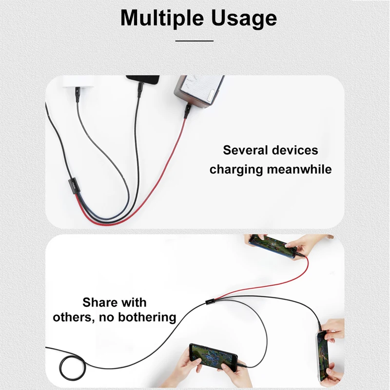 MCDODO 3 в 1 USB кабель 3A Micro Type C Быстрая зарядка шнур для телефона зарядное устройство