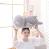 Kawaii Cat Plush Toy Stuffed 35cm 50cm 65cm Lying Cat Pillow White Grey Kids Toys Birthday Gift for Children ► Photo 3/6