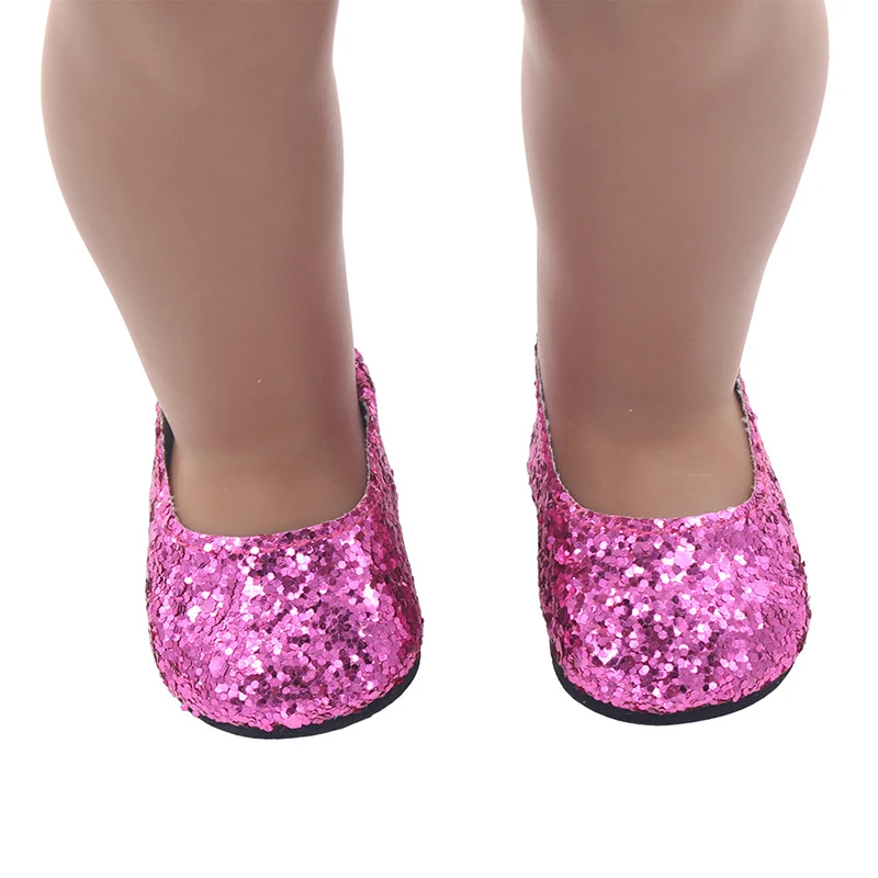 Новые модные детские куклы-блестки 7 см туфли ручной работы милые куклы 43 см для новорожденных и 18 дюймов американская кукла