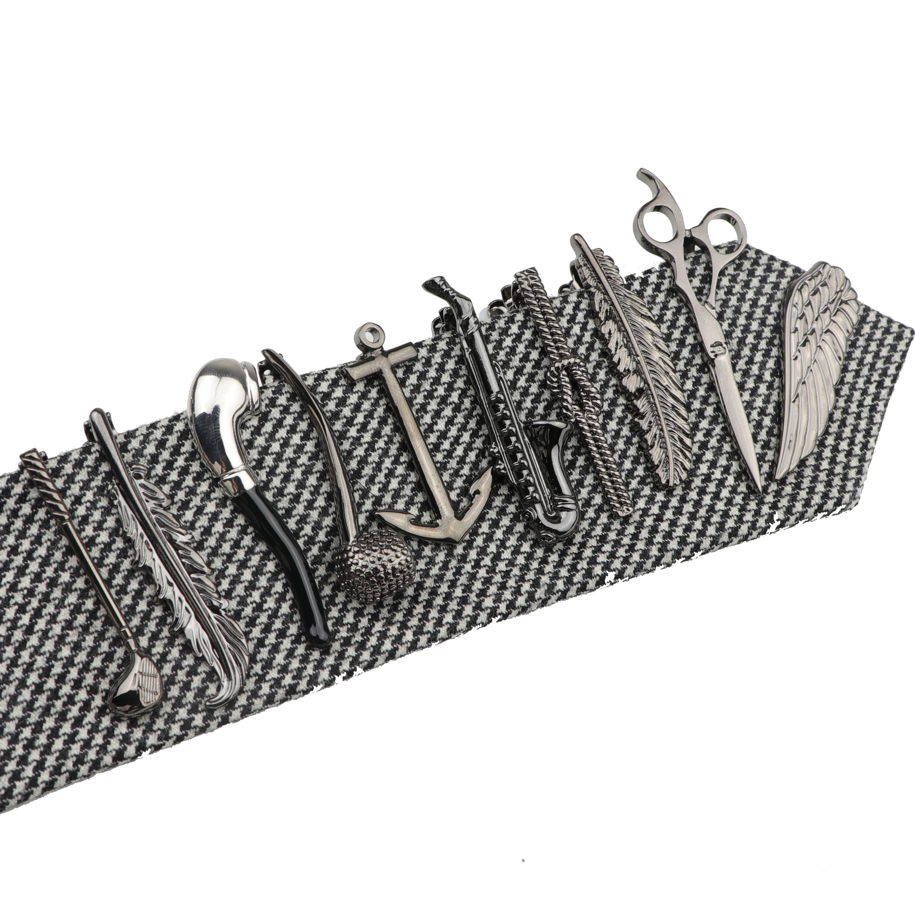 4 Alfileres De Corbata Para Hombre - Plateados, Acero Inoxidable, 60x6.2 Mm, Regalo Elegante Para Bodas Y Eventos