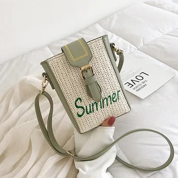 

fashion Rattan handle woven bag summer shoulder handbag women beach bag New 2020 simple straw Bag wholesale