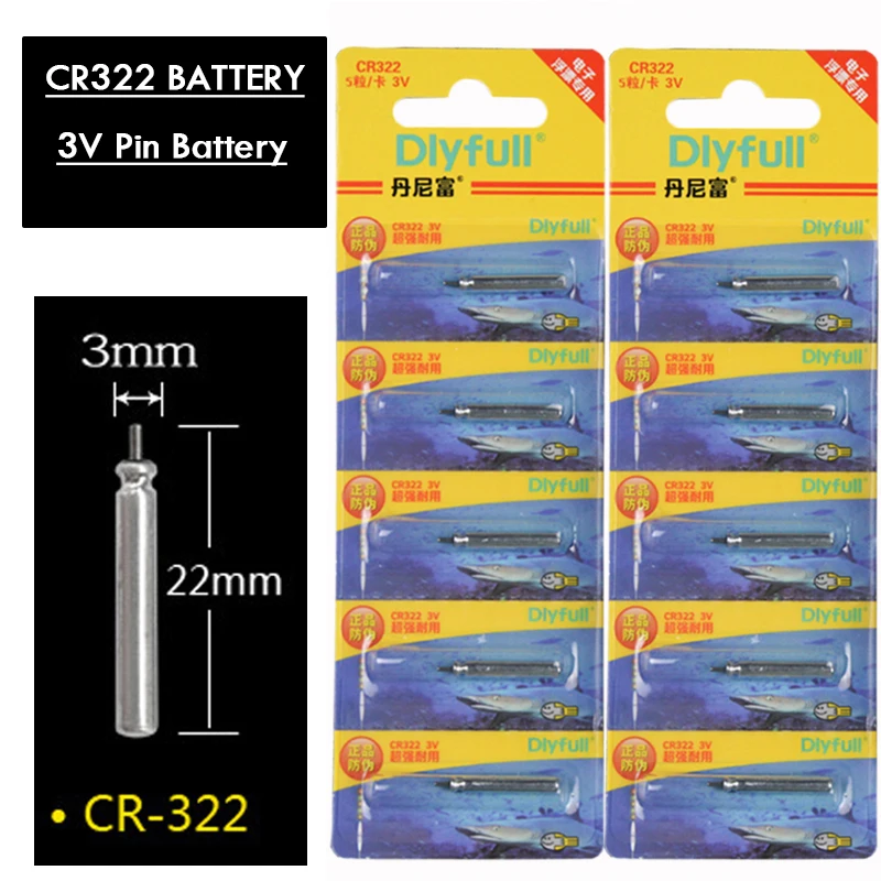 Fishing Float Float-Accessories Night-Light CR322 Tackles 10pcs/Lot Cells Lithium-Pin