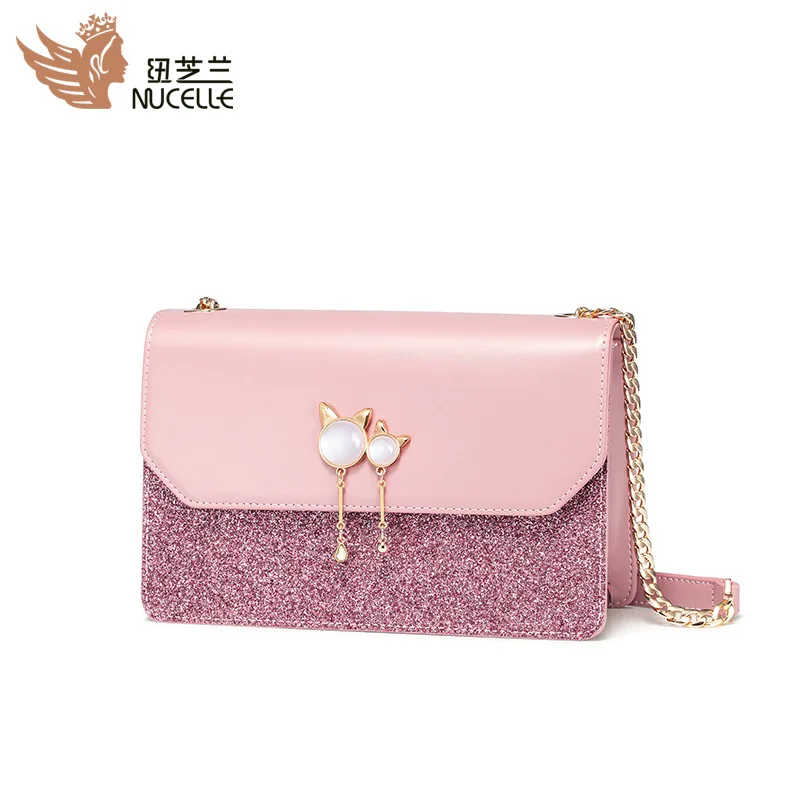 

New York Orchid Bag Women's New Style 2019 Shoulder lian tiao wang Red Shoulder Bag GIRL'S Sequin Versatile Fashion Small Square