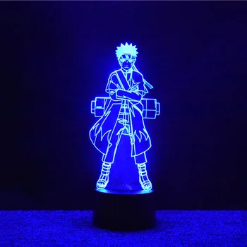 

Novelty Table Lamp 3D LED Visual Animation Naruto 7 Colors Lighting Fixture USB Creative Model Sleep Night Light Children Gifts