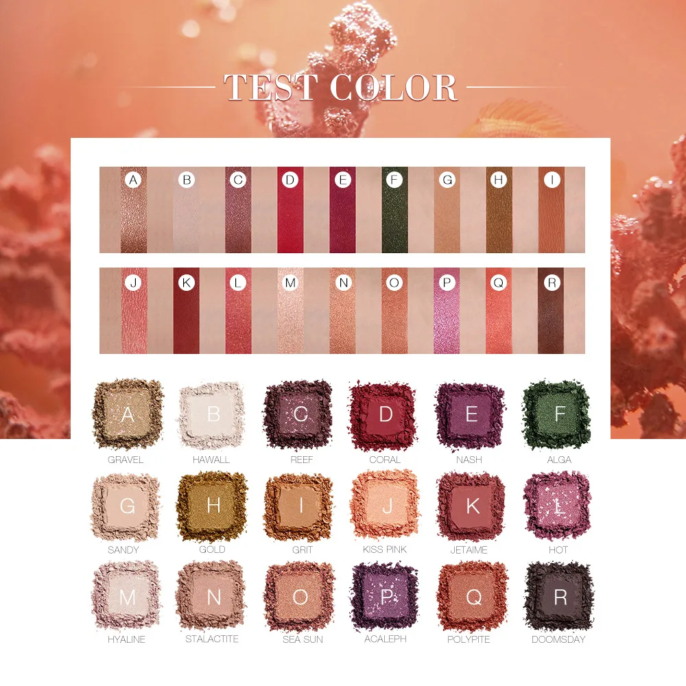 

O.TWO.O Eye Shadow Matte Shimmer Pigment Powder 18 Colors Long Lasting Makeup Brown Purple Eyeshadow Make Up Palette New Arrival
