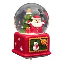 Snow Globes Musical With Dancing Snowflakes Handmade Water Ball Music Box Crafts For Thanksgiving Birthday Christmas New Year