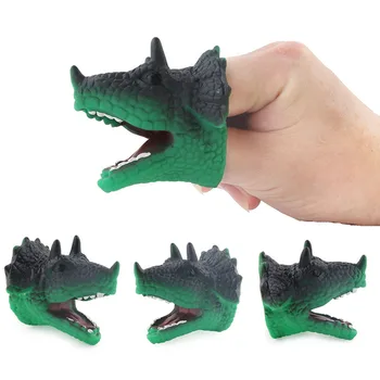 

TPR Soft Plastic Simulation Crocodile Shark Dinosaur Finger Set Toy Story Props Kids Toys