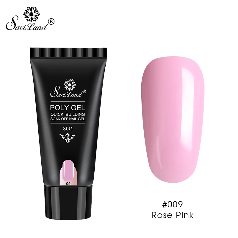 30ml 009 SAVILAND светящийся полигелевый лак для ногтей, удлиняющий гель, Кристальное желе, УФ-гель для ногтей, твердый строительный Гель-лак для нейл-арта - Цвет: 30ml 009