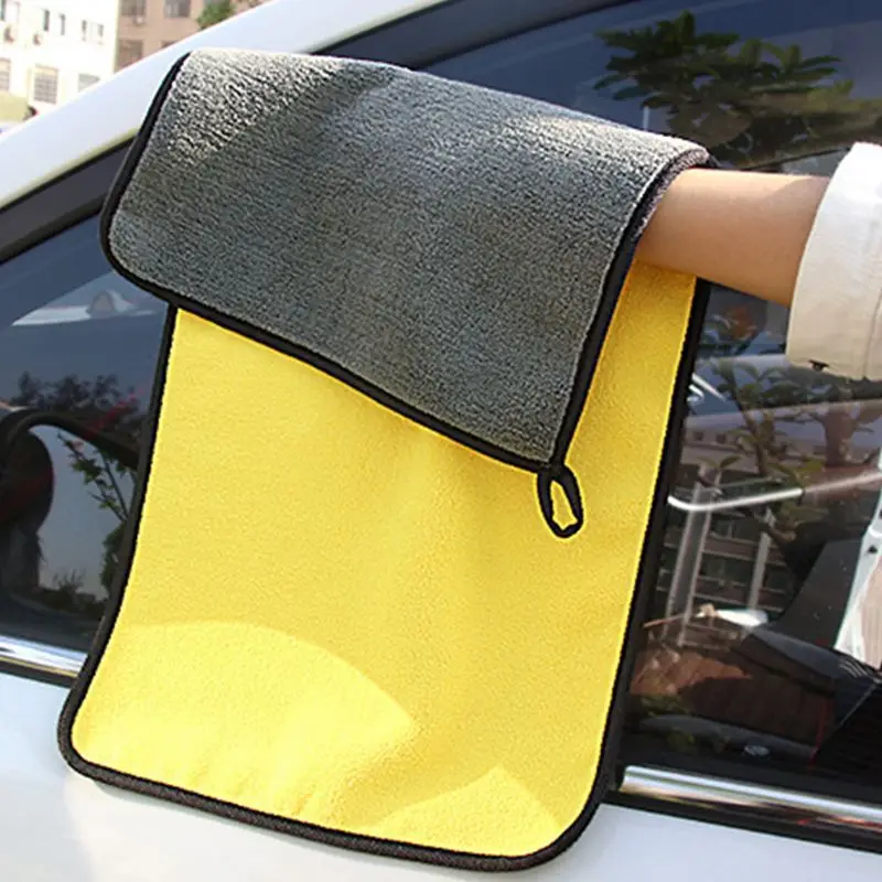 

1pc Plush Microfiber Drying Strong Thick Polyester Fiber Car Cleaning Cloth G6KC