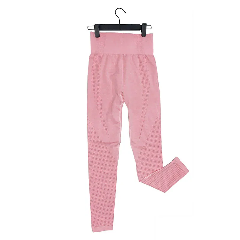 9149 Pink Женские Бесшовные джеггинсы для спортзала, 14 цветов, утягивающие джеггинсы для бега, йоги, штаны для тренировок, обтягивающие леггинсы для фитнеса и тренировок, спортивные Леггинсы - Цвет: 9149 Pink