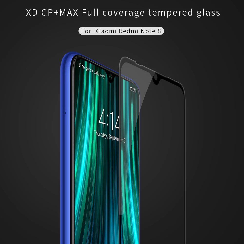 Для Xiaomi Redmi Note 8 NILLKIN Защитная пленка для экрана стеклянная пленка против взрыва против царапин XD CP+ MAX полное покрытие из закаленного стекла