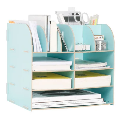 Модный Цветной органайзер для офисного стола, деревянный шкаф для документов, аксессуары для стола, органайзер, набор для стола