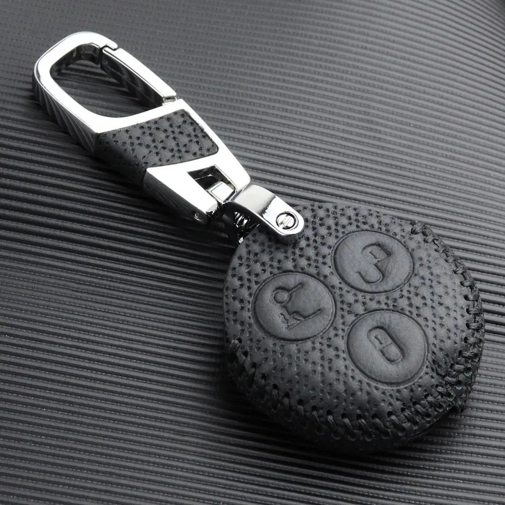 Кожаный дистанционный держатель брелок для Mercedes Benz Fortwo Forfour City Roadster Smart Fob оболочка рукав