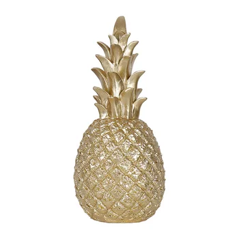 

Nordic Golden Pineapple Figurine Resin Abstract Statue Modern Art Ornament Home Decoration Accessories Figurine Desktop Ornament