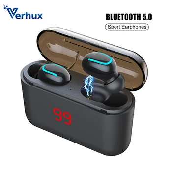 

Bluetooth Earphones 5.0 HBQ Q32 TWS Wireless Headphones Stereo Earphone Mic Handsfree Music Sports Earbuds Phone Headset