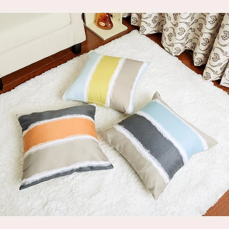 

Fashion Fresh Simple Pillow Cover Modern Cotton Jacquard Weave Throw Cushion Cover Bedroom Office Home Decor Drop Shipping 1 PC