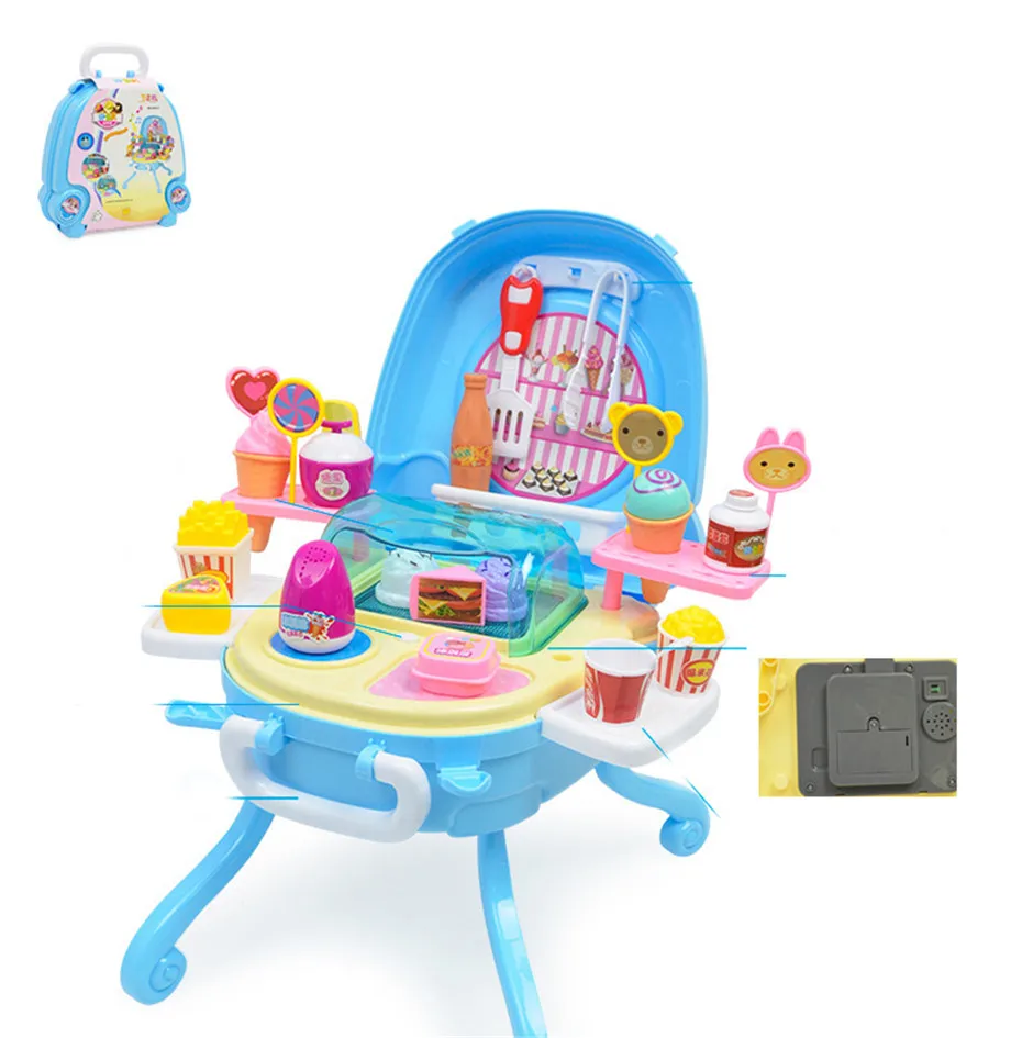 Модель игрушки освещение музыка мороженое платформа имитация десерта staticight Play игрушки в виде угощений Набор домашних игрушек для детей