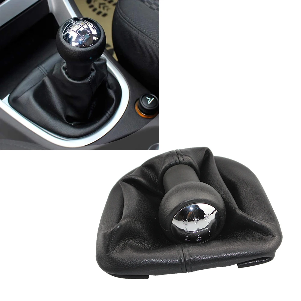 

5 Speed Gear Shift Knob With Collars Gear Shift Lever Dust Anti-dust Cover Interior Accessory for Pour Peugeot 207 307 308 C 5