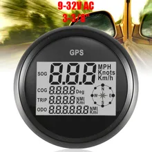 Цифровой Автомобильный спидометр, gps, одометр, 85 мм, 0-999 узлов, км/ч, mph 9-32VDC, с подсветкой, яхта, судно, мотоцикл, лодка, автомобиль